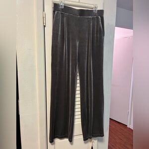 Loft Crushed Velvet Grey Pants